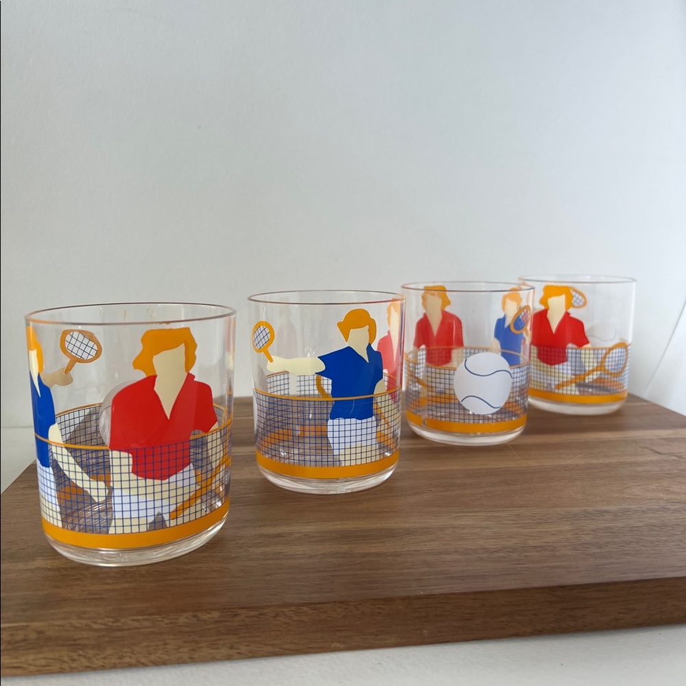 Vintage plastic highball glasses